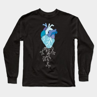 Blue heart v2 Long Sleeve T-Shirt